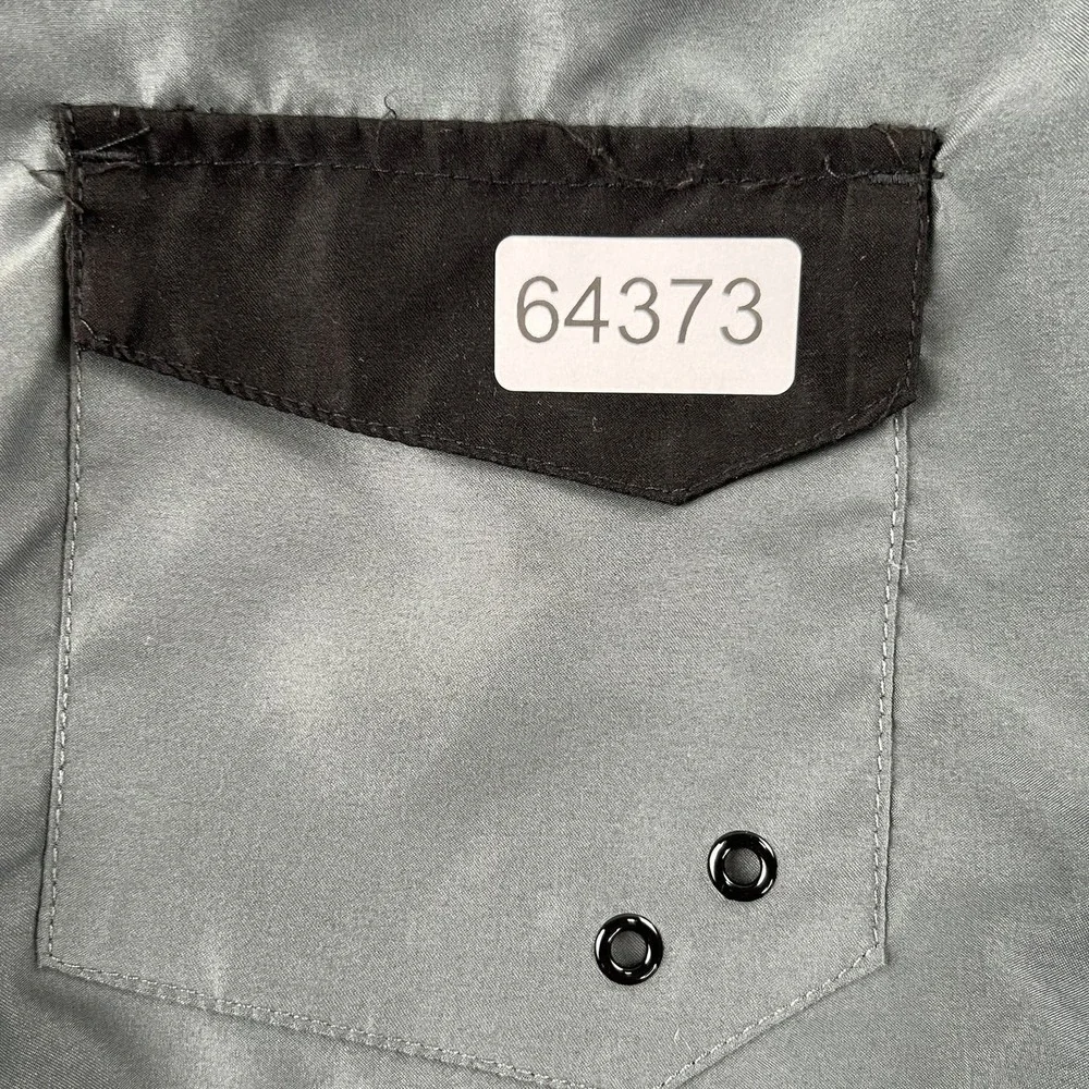 High Surf Board Shorts 38 Gray Black Flap Pocket Men Lace Up Swim Trunks Y2K